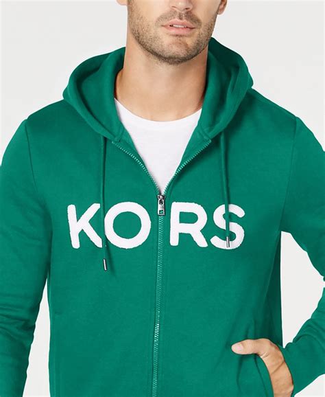 michael kors logo fleece zip-up hoodie|macy's Michael Kors hoodie.